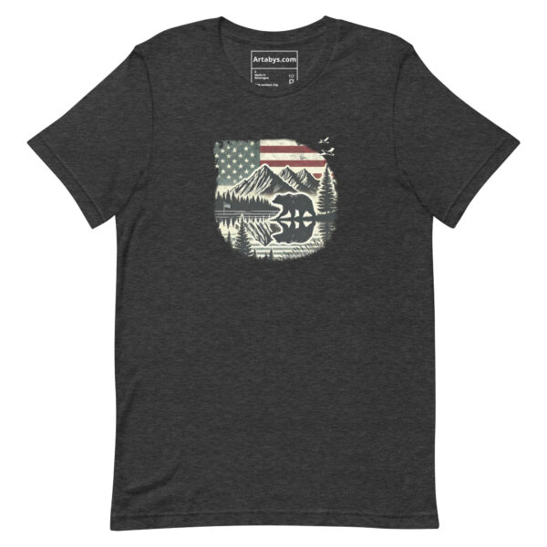 Wild Frontier Silhouette T-Shirt | Bear Wilderness Tee | Outdoor Adventure Shirt | Camping Hiking Gift | Nature Wildlife Graphic Tee - Image 6