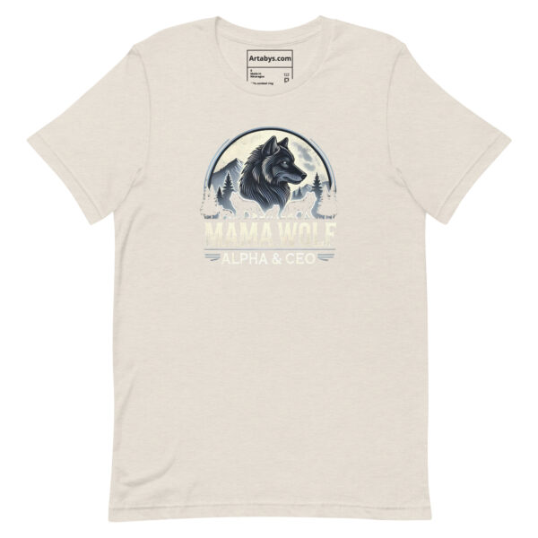 Mama Wolf Alpha & CEO T-Shirt - Light | Wolf Pack Leader Tee | Outdoor Adventure Mom Gift | Wolf Family Graphic Tee | Boss Mom Shirt - Image 2