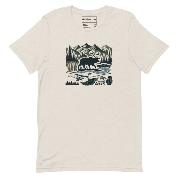 Wilderness Silhouette Collage T-Shirt | Outdoor Adventure Tee | Camping Hiking Hunting Shirt | Nature Wildlife Gift | Explore More Tee - Image 4