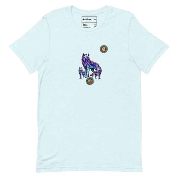 Stained Glass Wolf Pack T-Shirt Light | Mystical Wolf Moon Tee | Nature Lover Gift | Wildlife Art Tee | Outdoor Adventure Shirt - Image 11