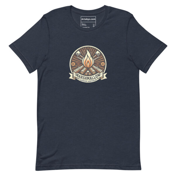 Marshmallow Survivalist T-Shirt | Camping Firepit Tee | Outdoor Adventure Shirt | Campfire Cooking Gift | Funny S'mores Lover Hiking Tee - Image 5