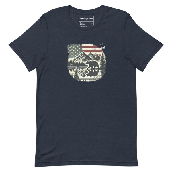 Wild Frontier Silhouette T-Shirt | Bear Wilderness Tee | Outdoor Adventure Shirt | Camping Hiking Gift | Nature Wildlife Graphic Tee