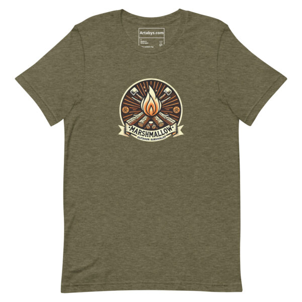 Marshmallow Survivalist T-Shirt | Camping Firepit Tee | Outdoor Adventure Shirt | Campfire Cooking Gift | Funny S'mores Lover Hiking Tee - Image 8