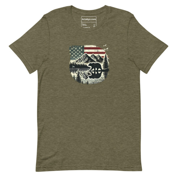 Wild Frontier Silhouette T-Shirt | Bear Wilderness Tee | Outdoor Adventure Shirt | Camping Hiking Gift | Nature Wildlife Graphic Tee - Image 8