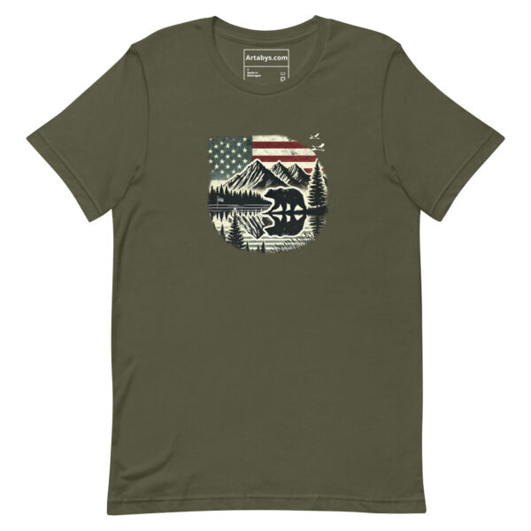 Wild Frontier Silhouette T-Shirt | Bear Wilderness Tee | Outdoor Adventure Shirt | Camping Hiking Gift | Nature Wildlife Graphic Tee - Image 7
