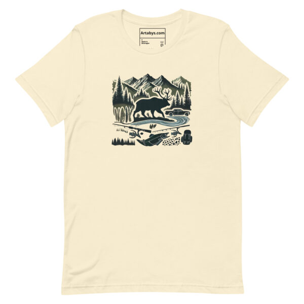 Wilderness Silhouette Collage T-Shirt | Outdoor Adventure Tee | Camping Hiking Hunting Shirt | Nature Wildlife Gift | Explore More Tee - Image 6