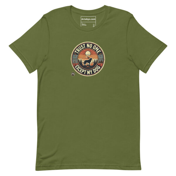 Trust No One Except My Dog T-Shirt Medium Colors | Retro Hiking Dog Lover Shirt | Outdoor Camping Shirt | Funny Dog Owner Gift - Image 10