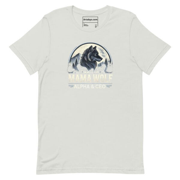 Mama Wolf Alpha & CEO T-Shirt - Light | Wolf Pack Leader Tee | Outdoor Adventure Mom Gift | Wolf Family Graphic Tee | Boss Mom Shirt - Image 3