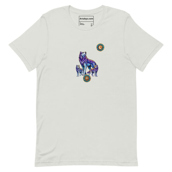 Stained Glass Wolf Pack T-Shirt Light | Mystical Wolf Moon Tee | Nature Lover Gift | Wildlife Art Tee | Outdoor Adventure Shirt - Image 7