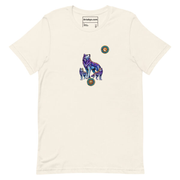 Stained Glass Wolf Pack T-Shirt Light | Mystical Wolf Moon Tee | Nature Lover Gift | Wildlife Art Tee | Outdoor Adventure Shirt - Image 10