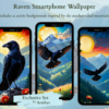 Raven Smartphone Wallpaper Raven Lock Screen Wallpaper Wildlife Lock Screen Wallpaper for iPhone or Android