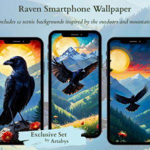 Raven Smartphone Wallpaper Raven Lock Screen Wallpaper Wildlife Lock Screen Wallpaper for iPhone or Android