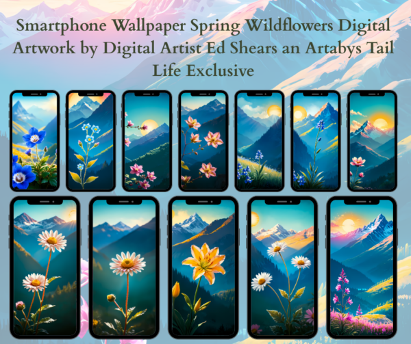 Spring Phone Wallpapers Mountain Wildflowers - Image 2