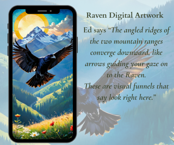 Raven Smartphone Wallpaper Raven Lock Screen Wallpaper Wildlife Lock Screen Wallpaper for iPhone or Android - Image 3