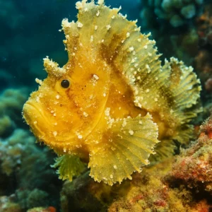 Leaf Scorpionfish Ocean Underwater Fish Living in the Seychelles Smartphone Wallpaper