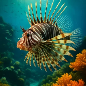 Lionfish Ocean Underwater Fish Living in the Seychelles Smartphone Wallpaper