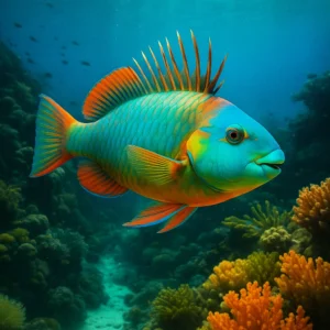 Parrotfish Ocean Underwater Fish Living in the Seychelles Smartphone Wallpaper