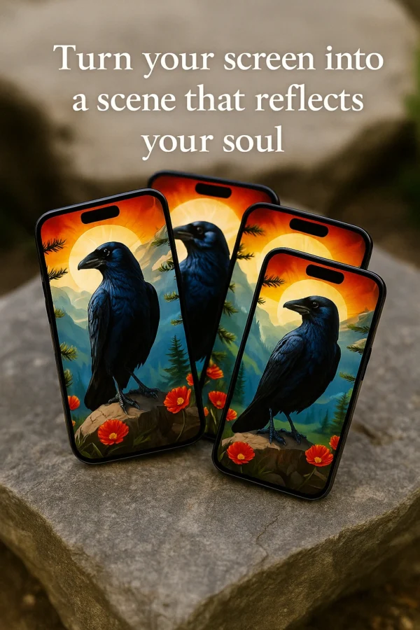 Raven iPhone wallpaper