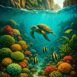 Smartphone Wallpaper Underwater life in the Seychelles