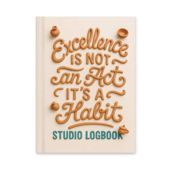 Hardcover Journal Excellence Is Not an Act It’s a Habit (Studio Logbook)